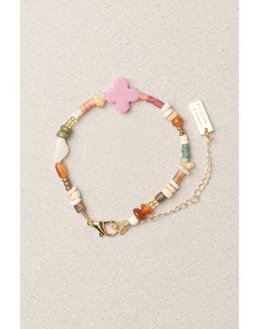FULL CLOVER BRACELET ANGORA PINK : ARCHIVE-049