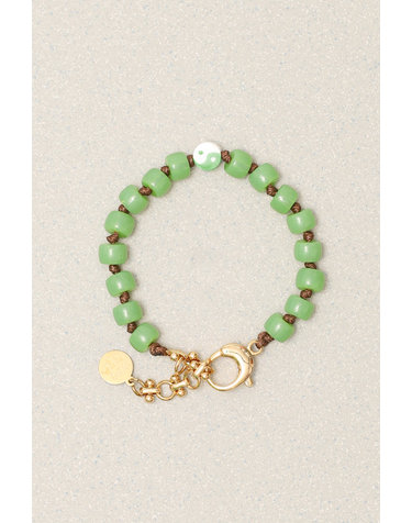 YIN & YANG & MARSHMALLOW BRACELET-SOOP GREEN