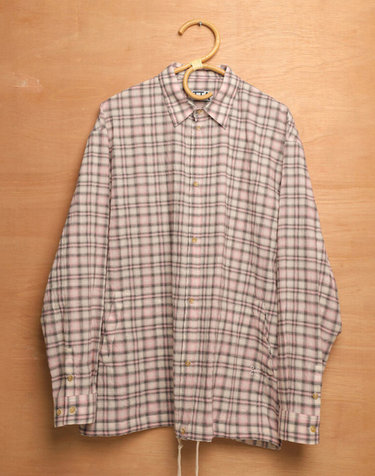TARTAN POCKET SHIRKET(SHIRTS JACKET)-LINEN PINK