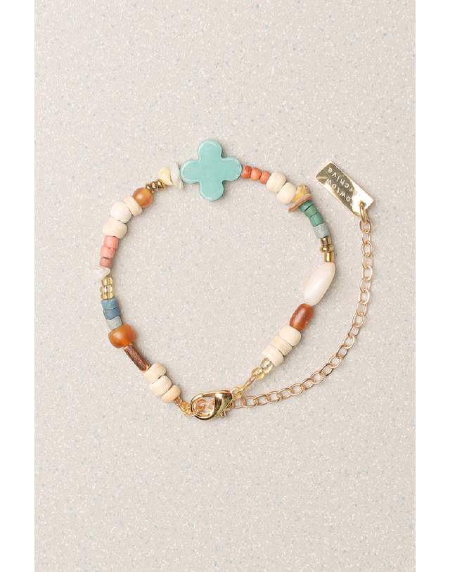 토우토우아카이브 FULL CLOVER BRACELET TURQUOISE : ARCHIVE-049 착용컷