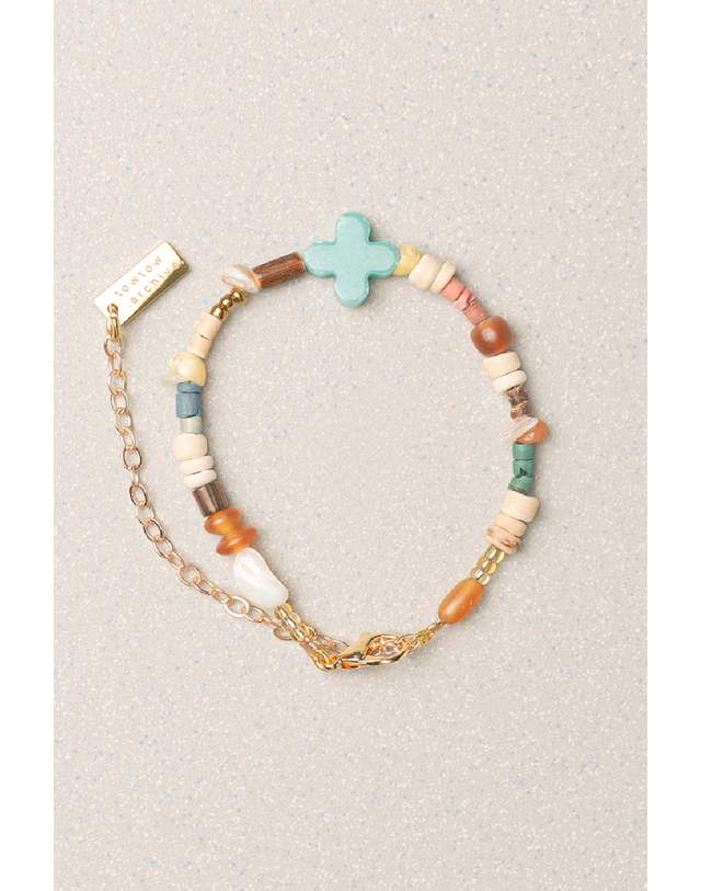토우토우아카이브 FULL CLOVER BRACELET TURQUOISE : ARCHIVE-049 착용컷