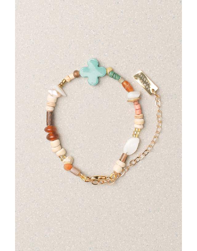 토우토우아카이브 FULL CLOVER BRACELET TURQUOISE : ARCHIVE-049 착용컷