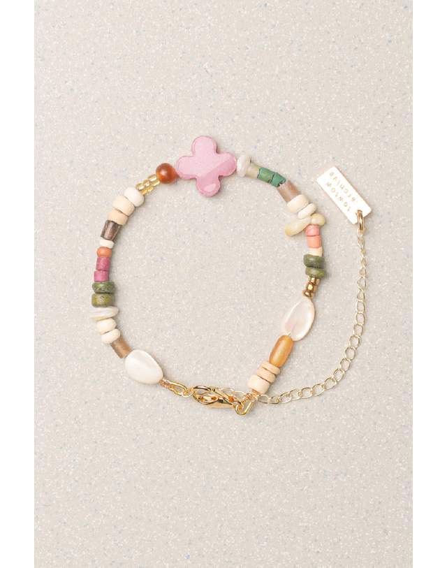 토우토우아카이브 FULL CLOVER BRACELET ANGORA PINK : ARCHIVE-049 착용컷