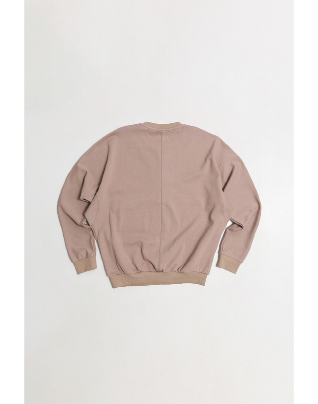 토우토우아카이브 HALF ZIP LAYERD SWEATSHIRTS-BRONZE 착용컷