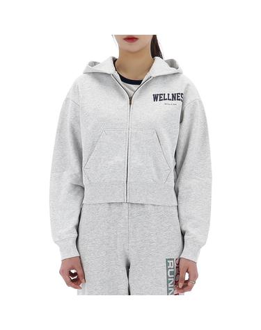 스포티앤리치 웰니스 아이비 크롭 후드 집업 ST068514001GY03