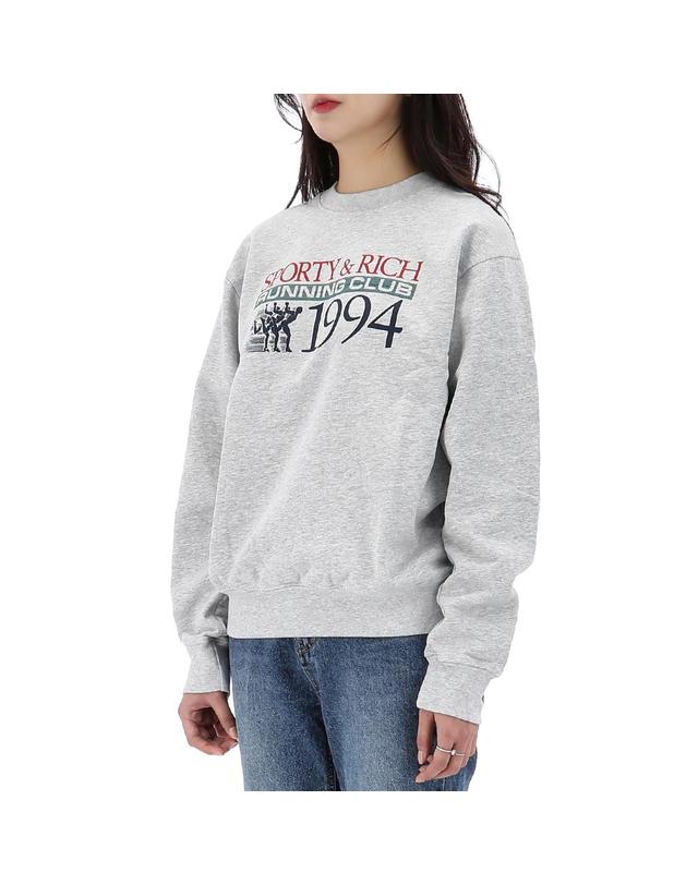 스포티앤리치 스포티앤리치 피니시 라인 크루넥 맨투맨 ST071514167GY03 착용컷