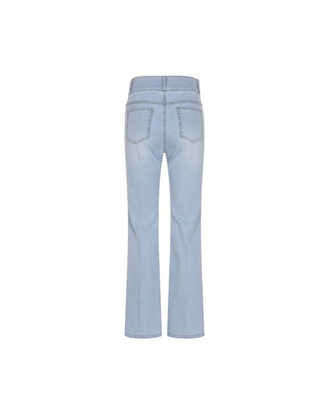 올리브데올리브 썸머 투버튼 하이웨스트 부츠컷 데님팬츠 OJ5XL5440 착용컷