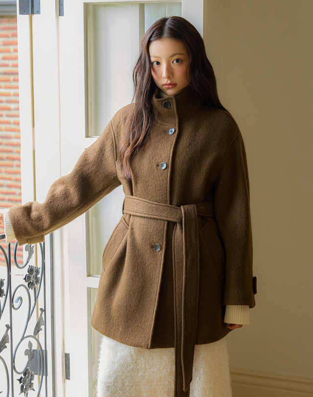 올리브데올리브 세미 A라인 니팅 스커트 OW5WSB190 착용컷