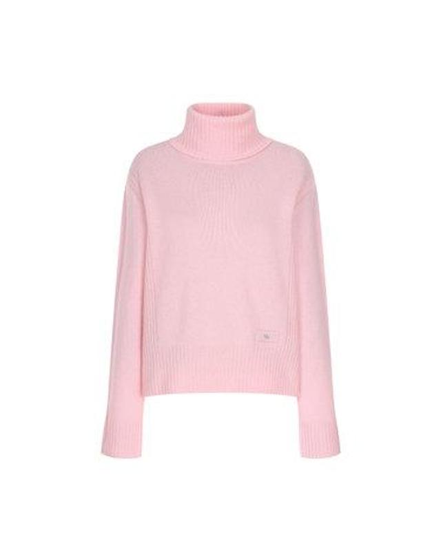 올리브데올리브 OLV로고 자카드 울 터틀넥 풀오버 OK5WPB320 착용컷
