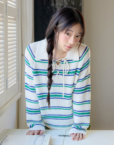 네크스트랩 스트라이프풀오버 OK6MP3190
