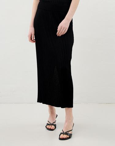 쇼바리 플리츠 니트 스커트 OK6SS2550