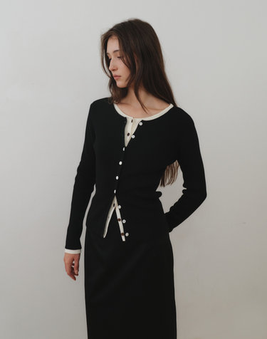 슬림핏 울혼방 골지 가디건 OK6AD8560