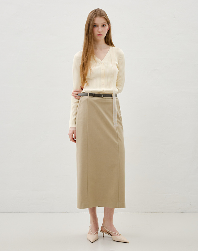 올리브데올리브 H라인 슬림 펜슬 스커트 OW6SS1640 착용컷