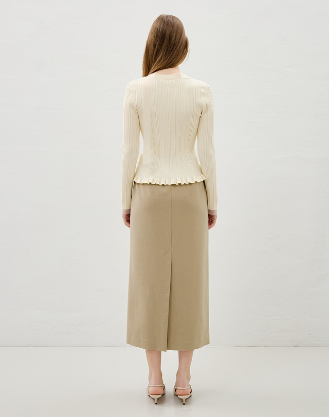 올리브데올리브 H라인 슬림 펜슬 스커트 OW6SS1640 착용컷