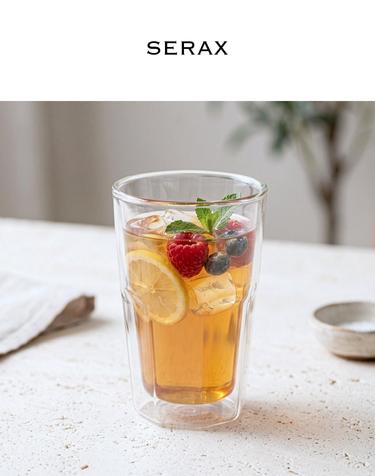 세락스 더블월글라스 아이스커피잔 맥주잔 이중 유리컵