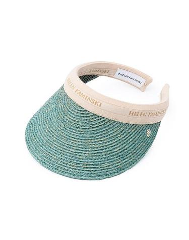 [햇라이너 포함]헬렌 카민스키  비앙카 썬 바이저 썬 캡 50265 SEAGLASS NATURAL ROGO