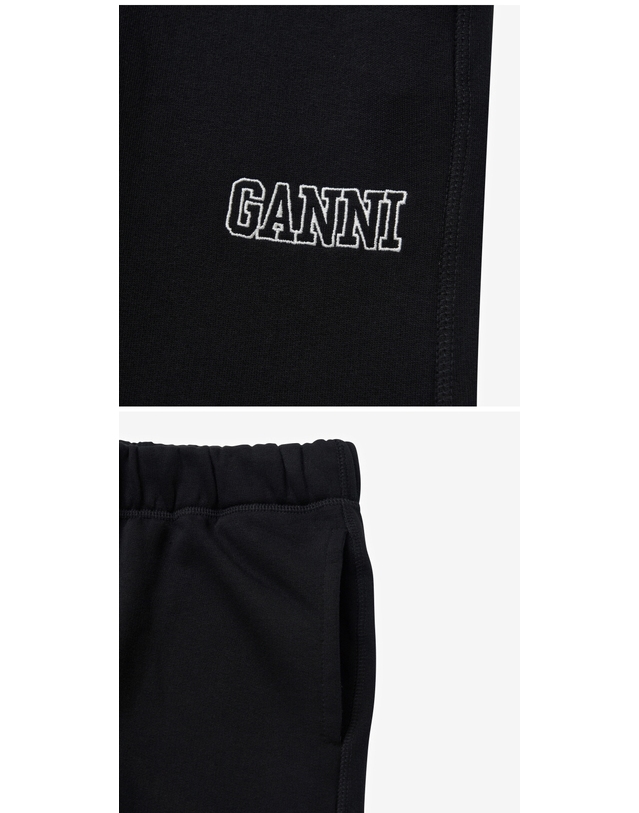 가니 GANNI T2925 099 로고 조거팬츠 여성 긴바지 착용컷