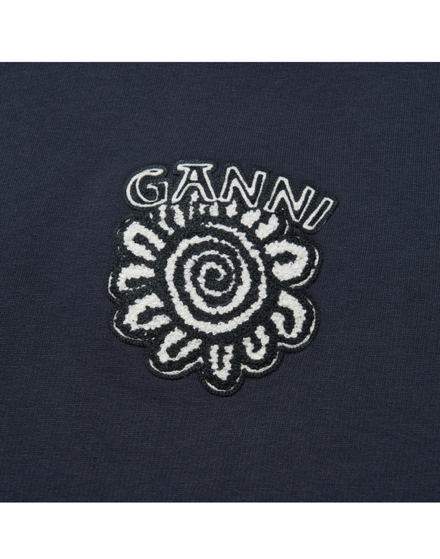 가니 GANNI T3712 683 아이솔리 플라워 로고 여성 후드티 착용컷