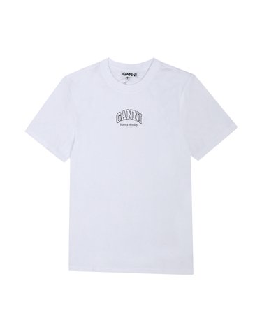 GANNI A1050057 151 에센셜 로고 여성 반팔티