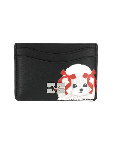 GANNI B3010118 099 푸들 로고 보우 카드지갑