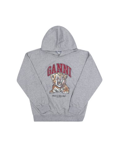 GANNI A1060024 920 아이솔리 타이거 로고 여성 후드티