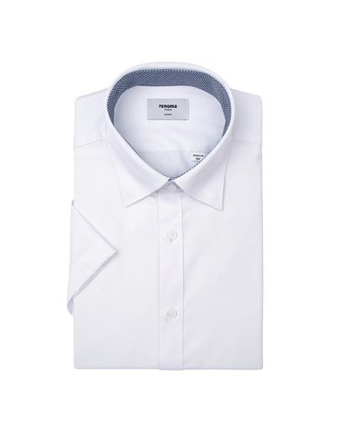 [갤러리아] 레노마셔츠(반소매일반핏)구김적고 착용감 좋은 스판 셔츠 RZUSG0-008-WH
