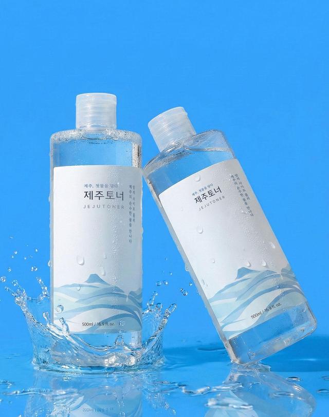 제주닮 제주닮 히알루론산 제주 토너 미백 주름 비건 진정 암반수 500ml 착용컷