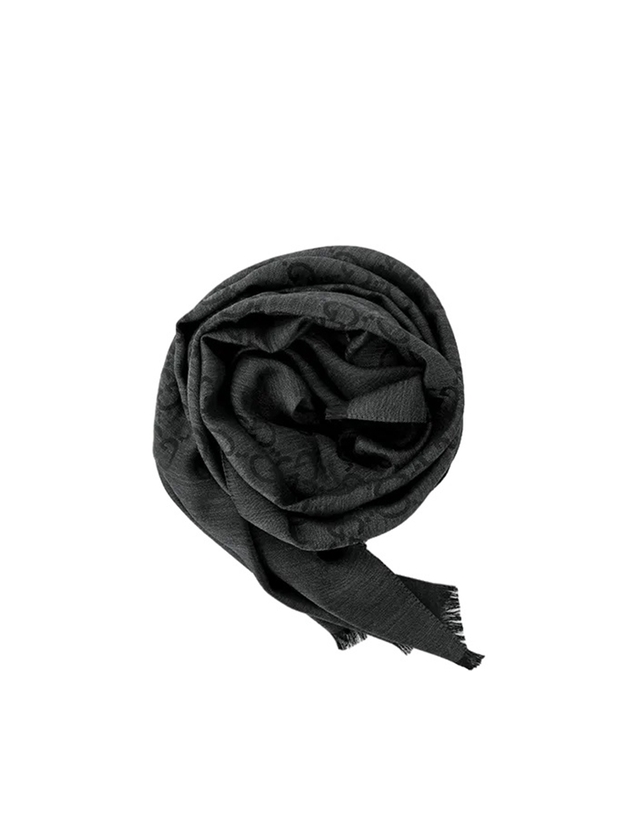 구찌 [구찌] 남녀공용 Jacquard 투톤 양면 스카프(165904 3G646 1100) 착용컷