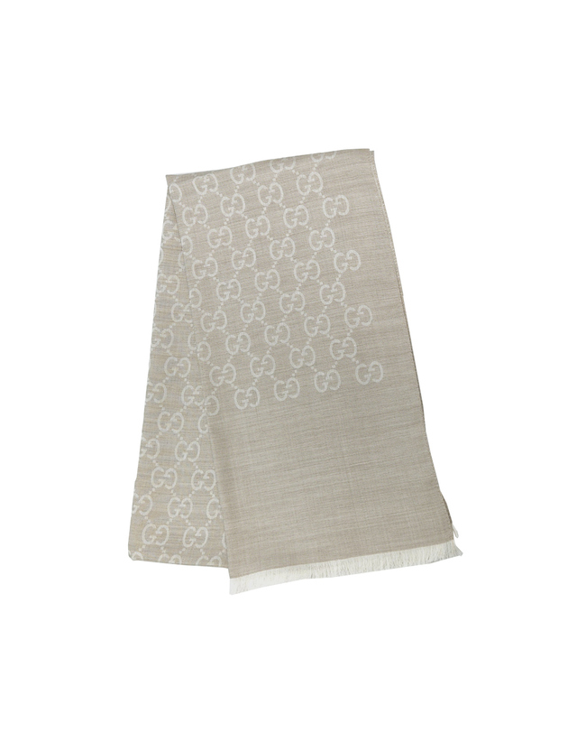 구찌 [구찌][케이스포함] 남녀공용 Jacquard 투톤 양면 스카프(165904 3G646 9500) 착용컷