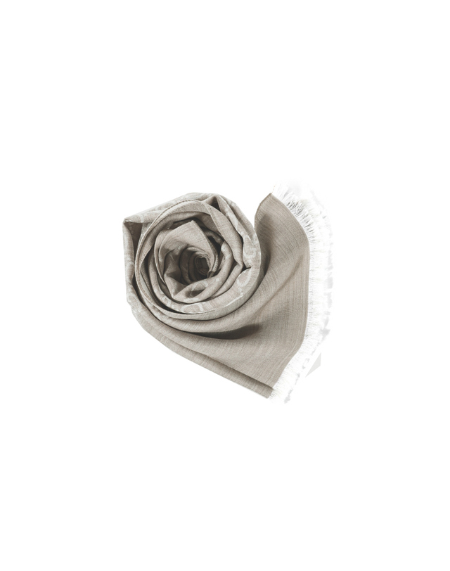구찌 [구찌][케이스포함] 남녀공용 Jacquard 투톤 양면 스카프(165904 3G646 9500) 착용컷