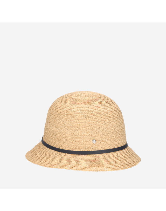 헬렌카민스키 [헬렌카민스키] 여성 Besa6 베사6 클로슈 버킷햇 라피아 모자(50172 NATURAL INDIGO) 착용컷