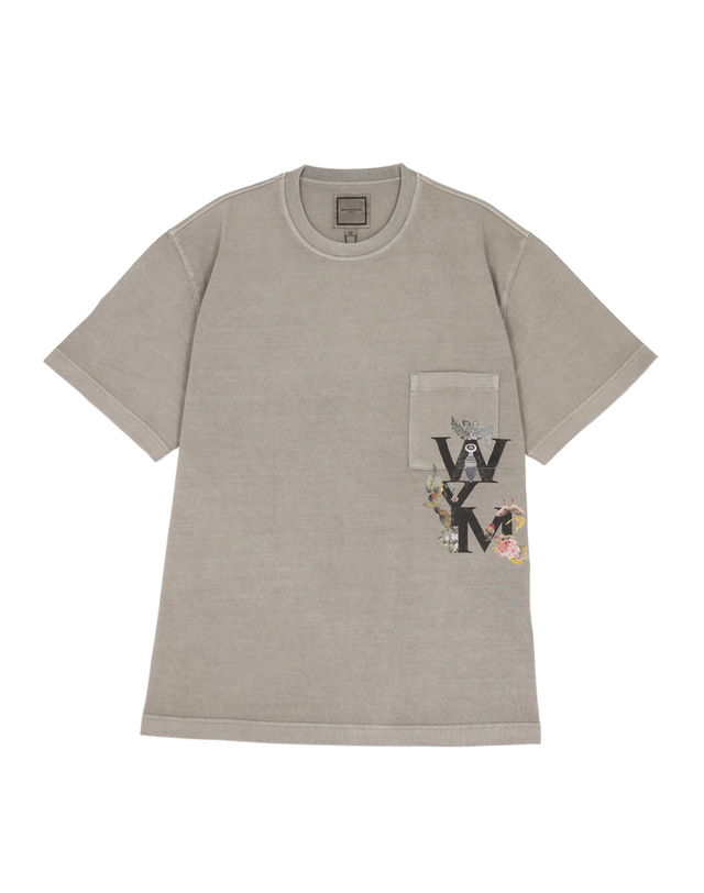 우영미 [우영미] 남성 민화 로고 다잉 반팔 티셔츠(W253TS08749E) 착용컷