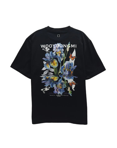 [우영미] 남성 플라워 백로고 반팔 티셔츠(W261TS06708B)