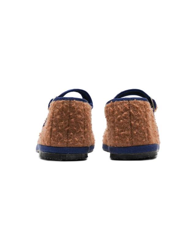 드로게리아 크리베리니 드로게리아 크리베리니 PAPUSSE SOFT MJ wool casentino 플랫슈즈 브라운 착용컷