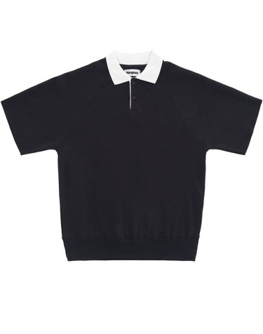 Gumjeong Wide Pique Set Up Shirt (Black)