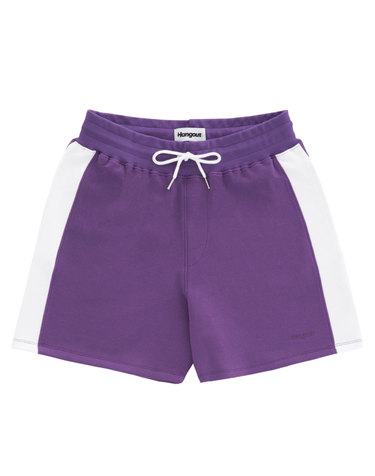 Bora Wide Pique Set Up Shorts (Purple)