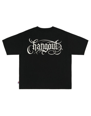  X Inked SEOUL Chicano Reflective Lettering Wide T-Shirt (Black)