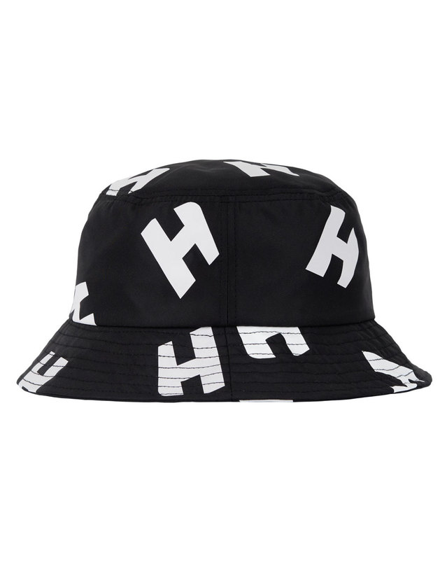 행아웃 H Pattern Gumjeong Large Bucket Hat (Black) 착용컷