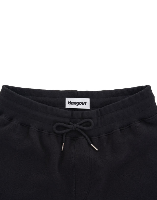 행아웃 Gumjeong Wide Pique Set Up Shorts (Black) 착용컷