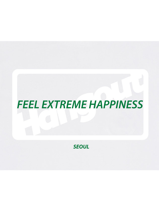 행아웃 Reflective Logo Feat.Chorok Wide T-Shirt (White) 착용컷