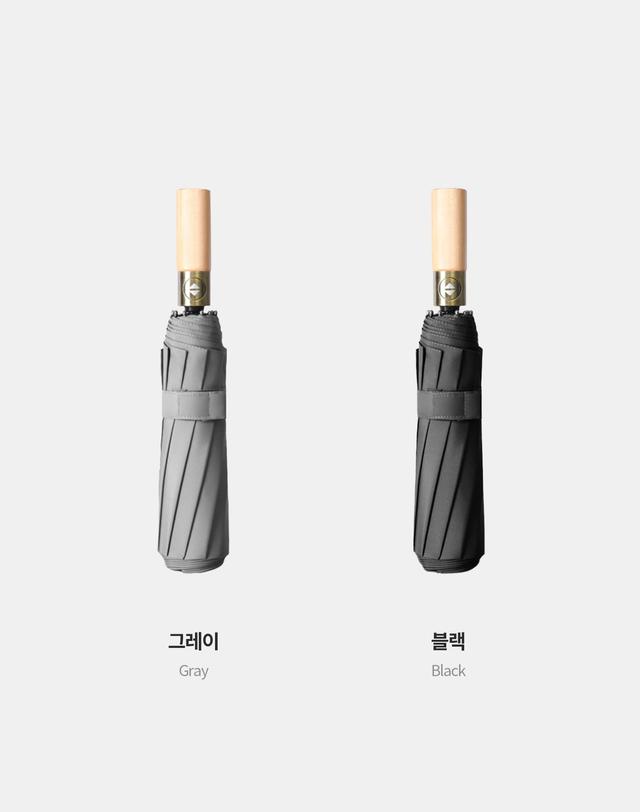 파스텔라 파스텔라 PS8 10K 3단 자동 원목 우산 착용컷