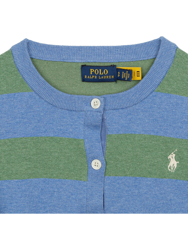 폴로 랄프로렌 [POLO RALPH LAUREN] 폴로 랄프로렌 여성 코튼 블렌드 가디건 스트라이프 착용컷