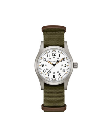해밀턴 H69439411 카키필드  남성 나토밴드 메커니컬 38mm