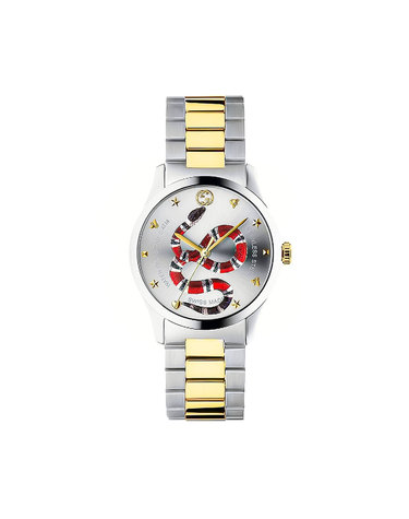 구찌 YA1264075 G타임리스 남성 메탈 쿼츠 38mm