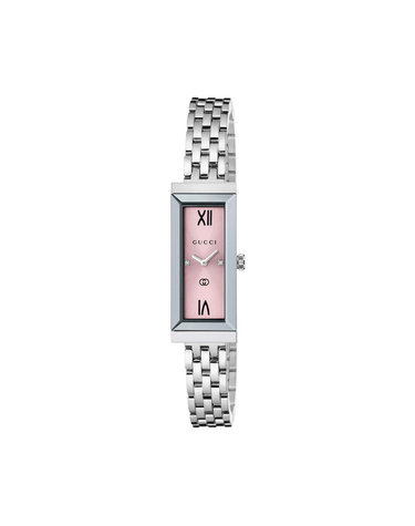 구찌 YA127516 G프레임 여성 메탈 쿼츠 14x34mm 다이아몬드 인덱스