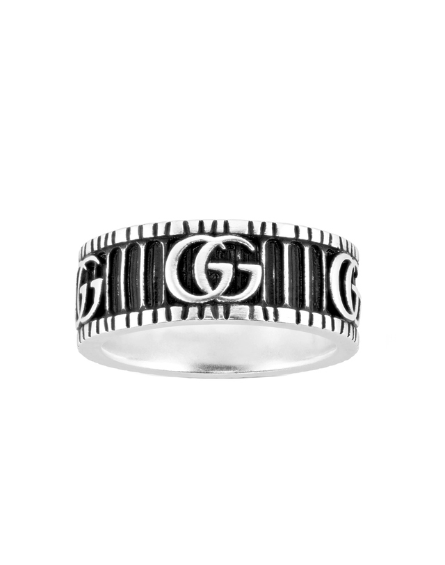 구찌 GUCCI YBC551899001 (551899J8400) 마몬트 GG 실버 반지 착용컷