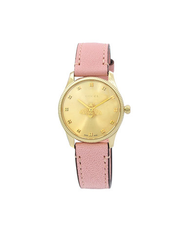 구찌 YA1265041 G타임리스 여성 가죽 쿼츠 29mm