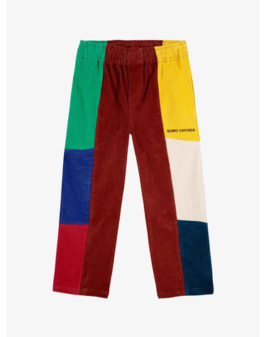 [BOBO CHOSES] 보보쇼즈 24FW 아동 코듀로이 팬츠 color block corduroy straight pants B224AC094