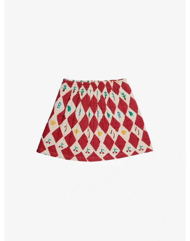 [BOBO CHOSES] 보보쇼즈 24FW 키즈 스커트 Harlequin all over quilted woven skirt B224AC069