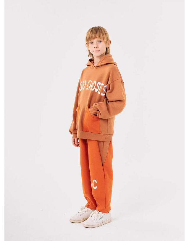 보보쇼즈 [BOBO CHOSES] 보보쇼즈 24FW 아동 팬츠 BC Shadow color block jogging pants B224AC084 착용컷